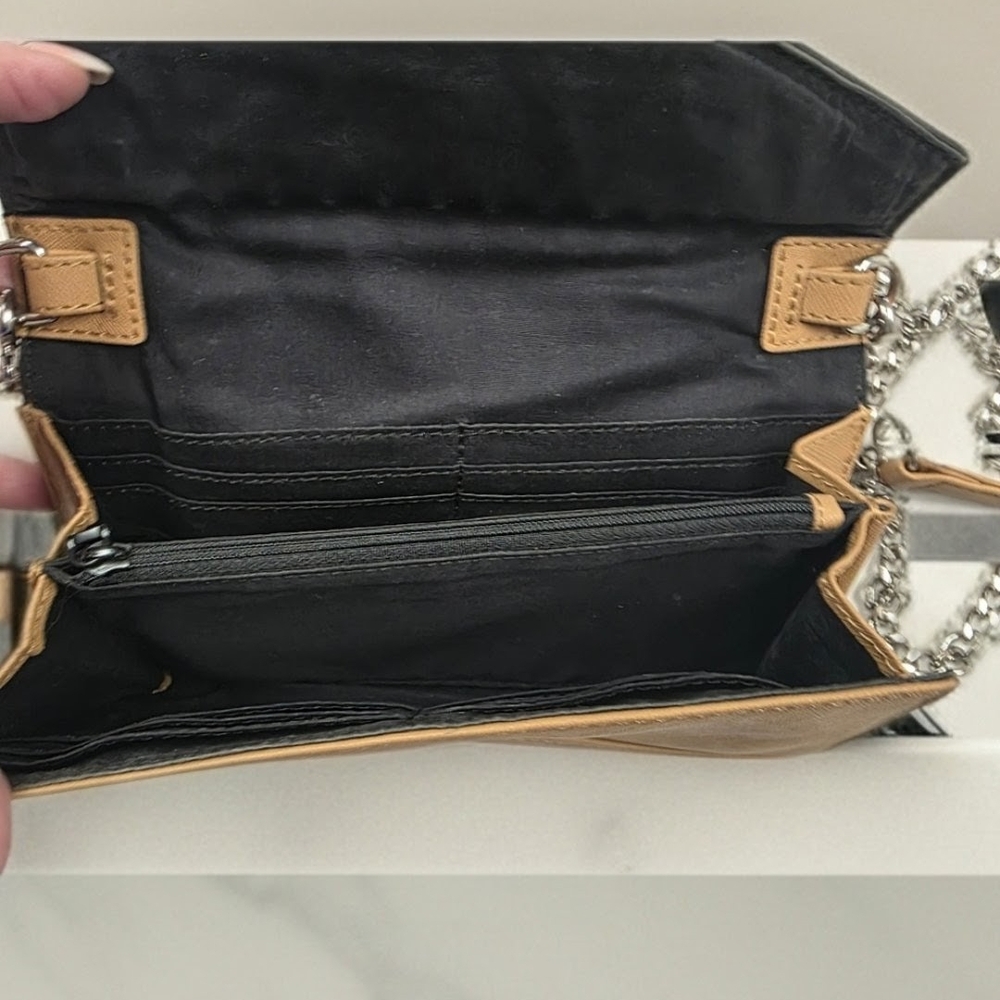 Rebecca Minkoff Studded Tan Shoulder Bag/Wristlet/Wallet W/Detachable Strap EUC - Picture 2 of 3